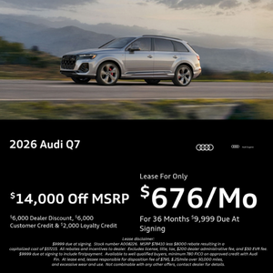 Side view of Audi Q7 parked